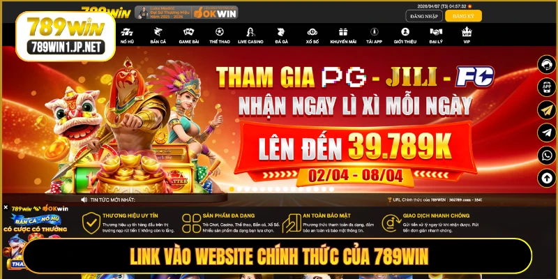 Link vào website chính thức của 789WIN