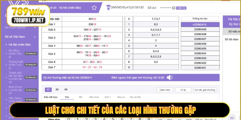 Luật chơi chi tiết của các loại hình thường gặp