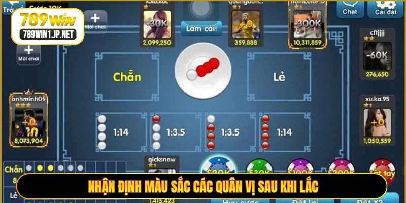 Nhận định màu sắc các quân vị sau khi lắc