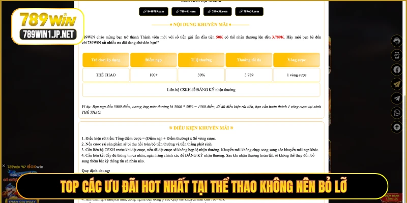 Top các ưu đãi hot nhất tại thể thao không nên bỏ lỡ