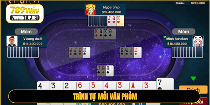 Trình tự mỗi ván phỏm