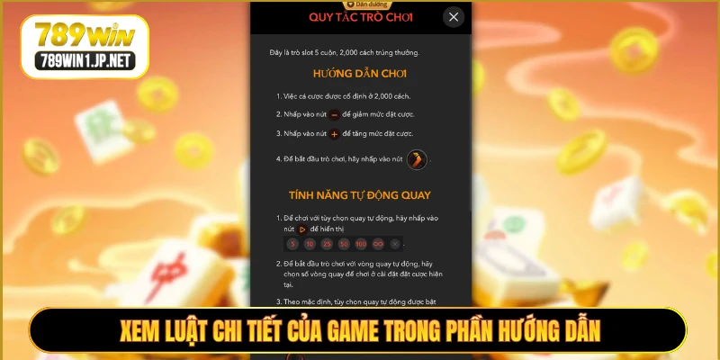 Xem luật chi tiết của game trong phần hướng dẫn